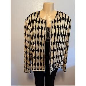 Camille Marie Silk Womens Jacket/Blazer, Hook & Eye Closure, sz 3X